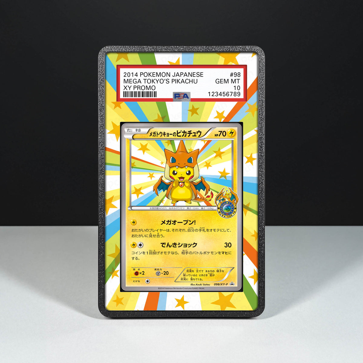Mega Tokyo Pikachu XY-P 098 - Gehäuse mit erweitertem Artwork für bewertete Karten