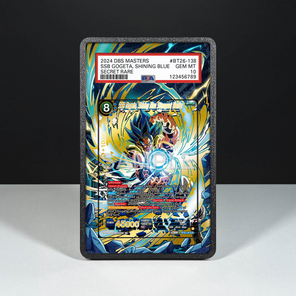 SSB Gogeta, Shining Blue BT26-138 - Graded Card Extended Artwork Display Case