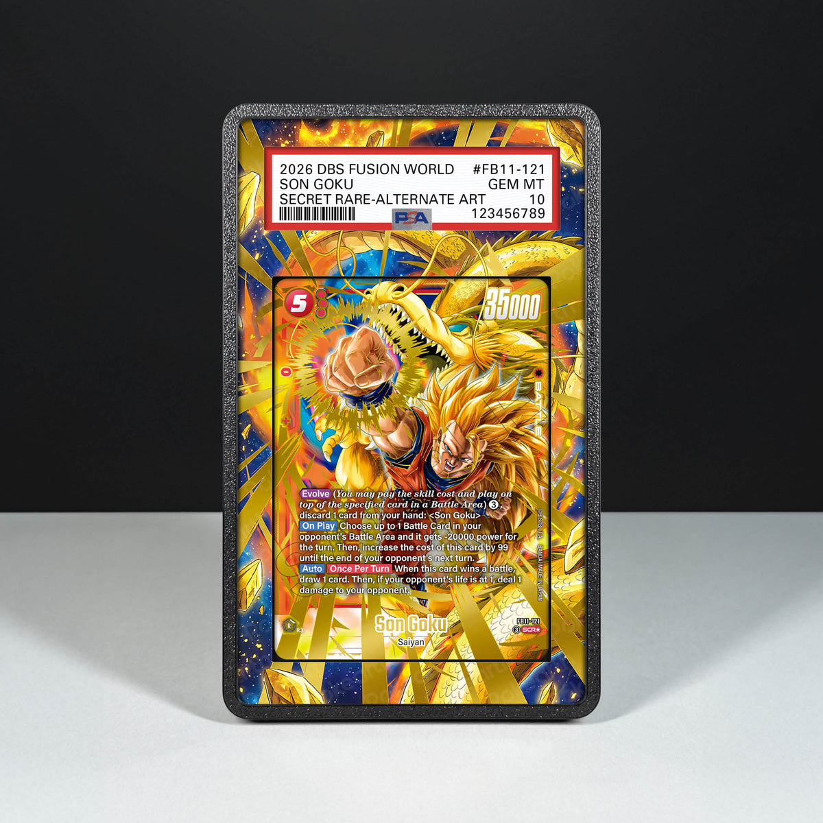 Son Goku FB11-121 - Custodia con Artwork Esteso per Carte Gradate