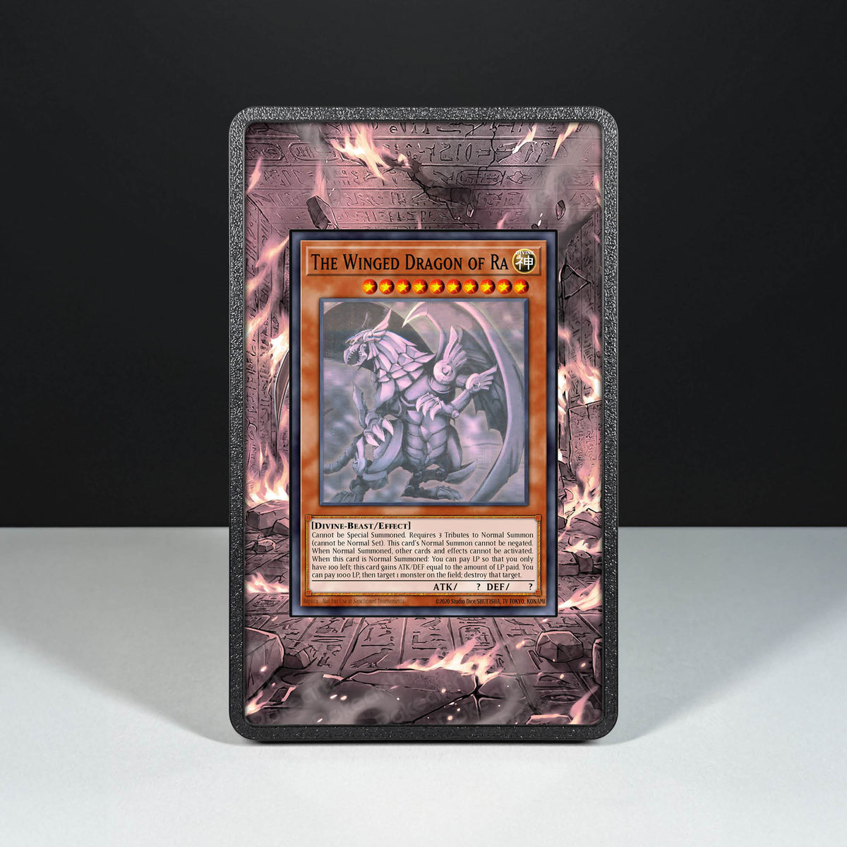 Geflügelter Drache des Ra 000 Ghost Rare - Case mit erweitertem Artwork für Yu-Gi-Oh! Karten