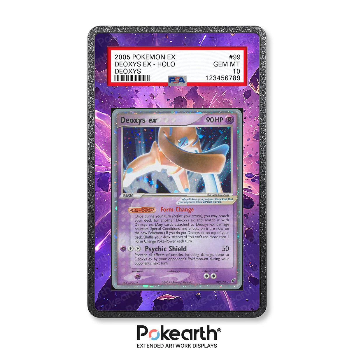 Deoxys ex 99/107 - Graded Card Extended Artwork Display Case - Display Case Extended Artwork Pokearth