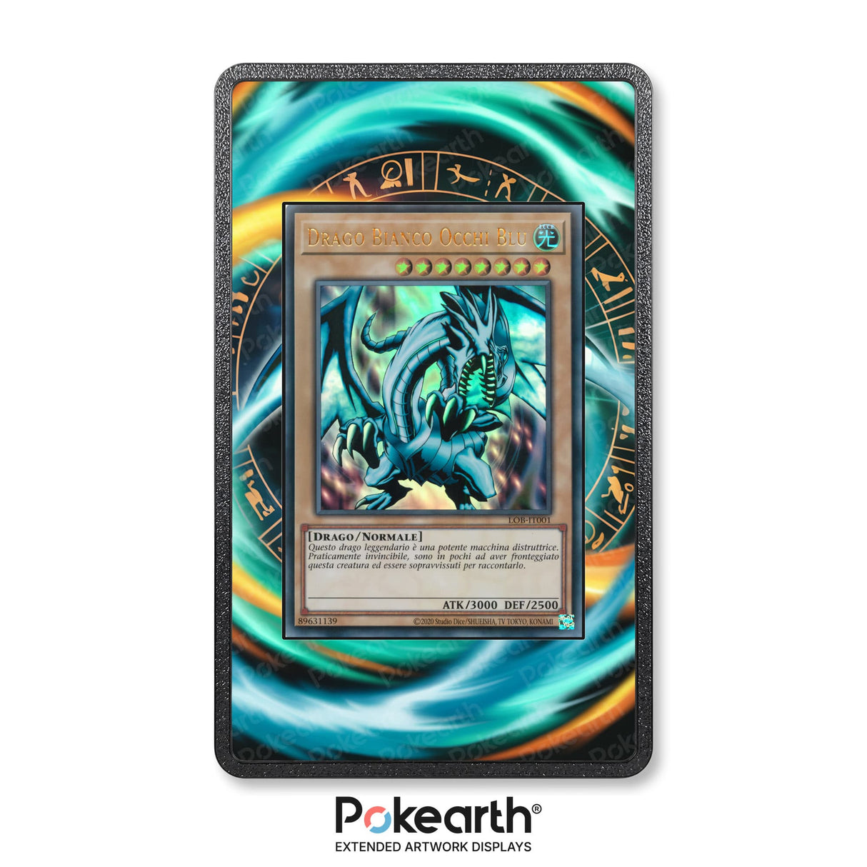 Drago Bianco Occhi Blu 001 - Custodia con Artwork Esteso per Carte Yu-Gi-Oh! - Display Case Extended Artwork Pokearth