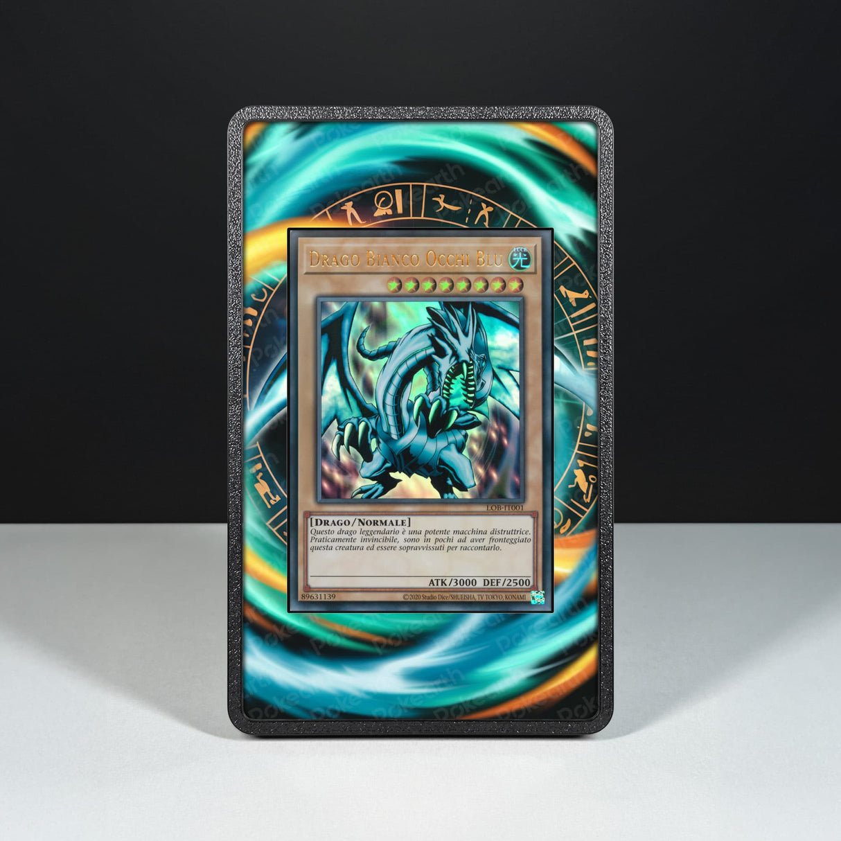 Drago Bianco Occhi Blu 001 - Custodia con Artwork Esteso per Carte Yu-Gi-Oh! - Display Case Extended Artwork Pokearth