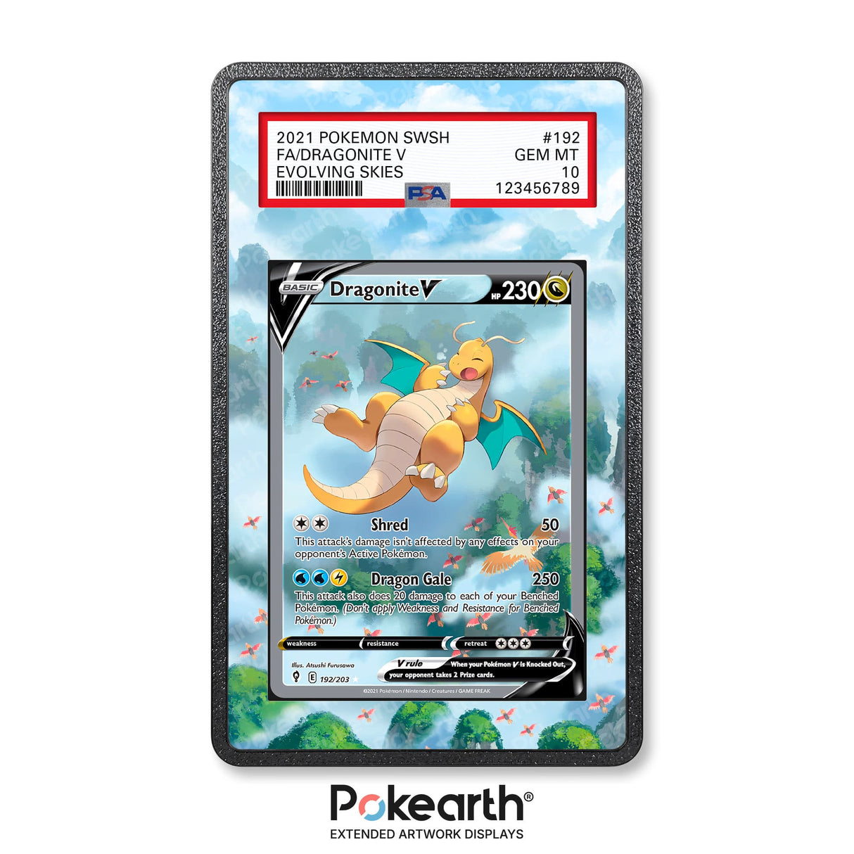 Dragonite V 192/203 - Graded Card Extended Artwork Display Case - Display Case Extended Artwork Pokearth