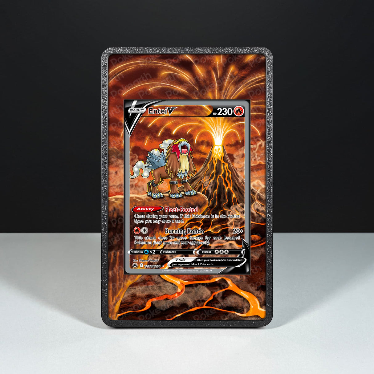 Entei V GG36/GG70 - Custodia con Artwork Esteso per Carte Pokémon - Display Case Extended Artwork Pokearth