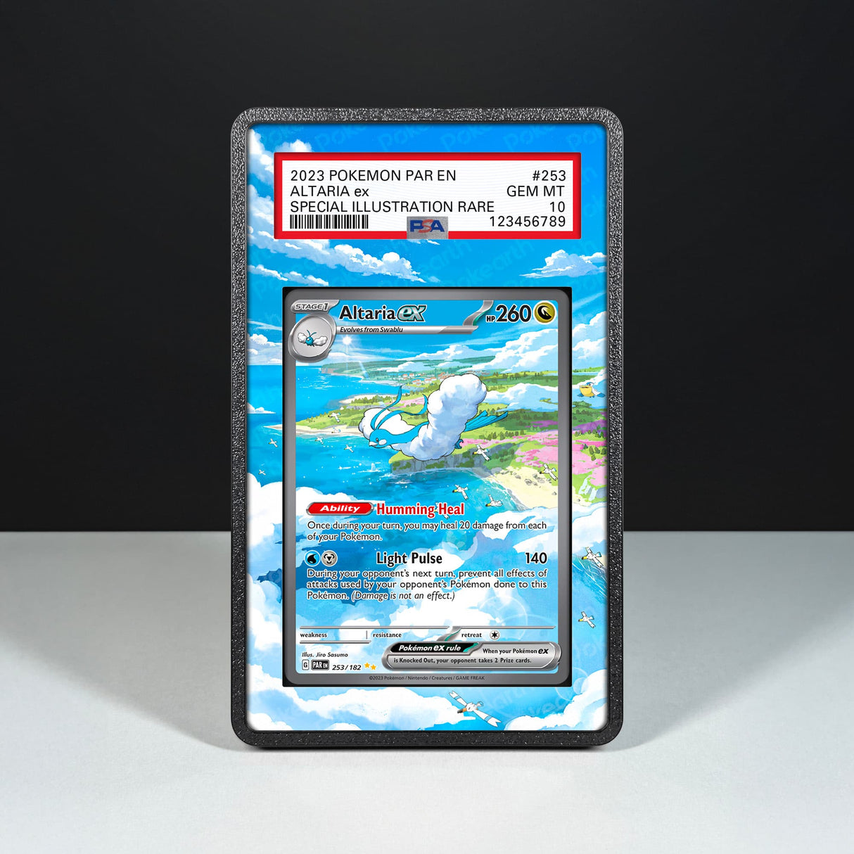Altaria ex 253/182 - Custodia con Artwork Esteso per Carte Gradate - Display Case Extended Artwork Pokearth