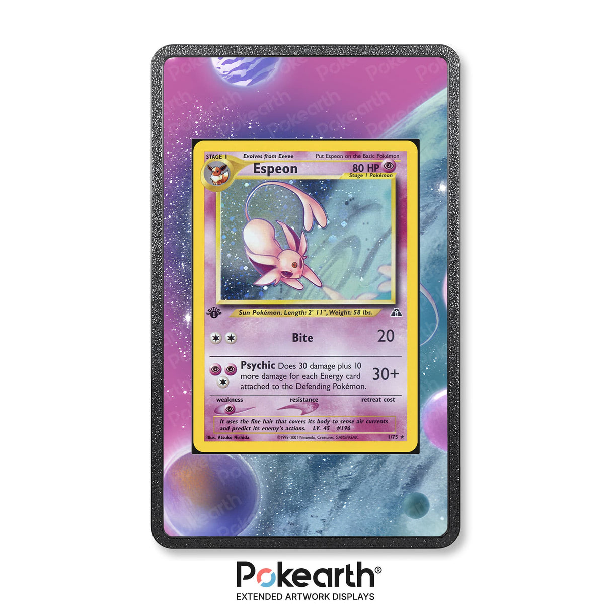 Espeon 1/75 - Custodia con Artwork Esteso per Carte Pokémon - Display Case Extended Artwork Pokearth