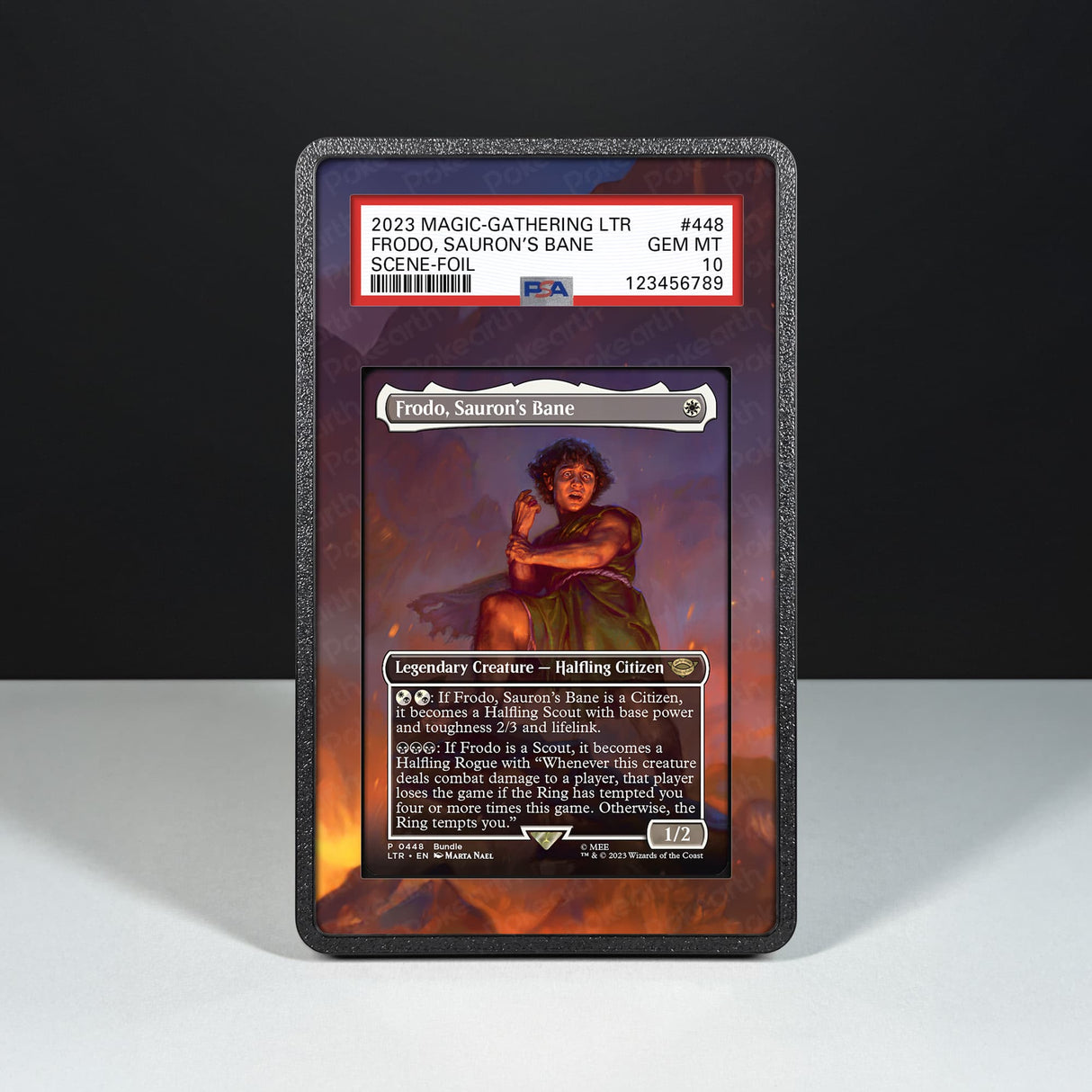 Frodo, Sauron's Bane 448 - Graded Card Extended Artwork Display Case - Display Case Extended Artwork Pokearth
