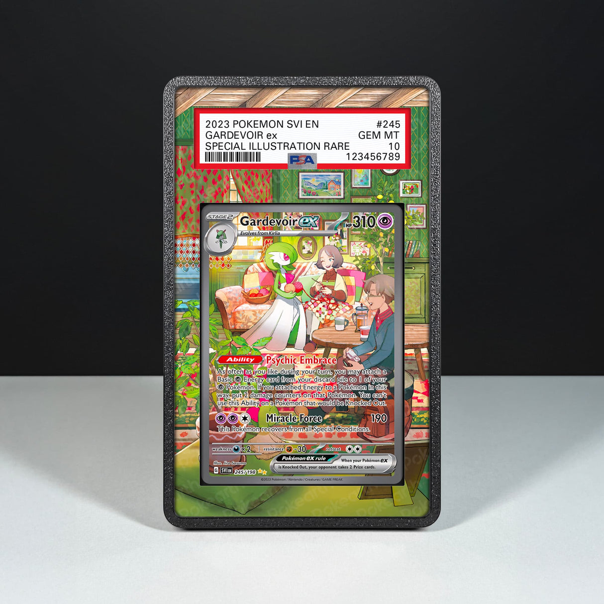 Gardevoir ex 245/198 - Graded Card Extended Artwork Display Case - Display Case Extended Artwork Pokearth