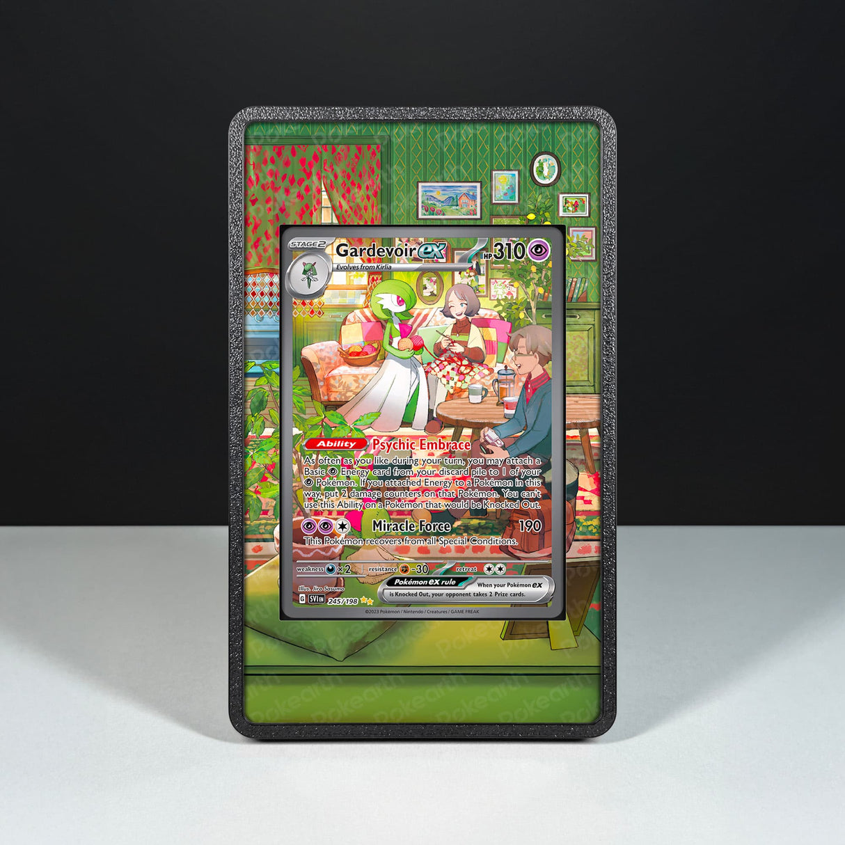 Gardevoir ex 245/198 - Custodia con Artwork Esteso per Carte Pokémon - Display Case Extended Artwork Pokearth