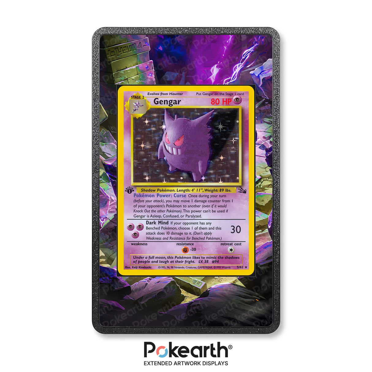 Gengar 5/62 - Custodia con Artwork Esteso per Carte Pokémon - Display Case Extended Artwork Pokearth