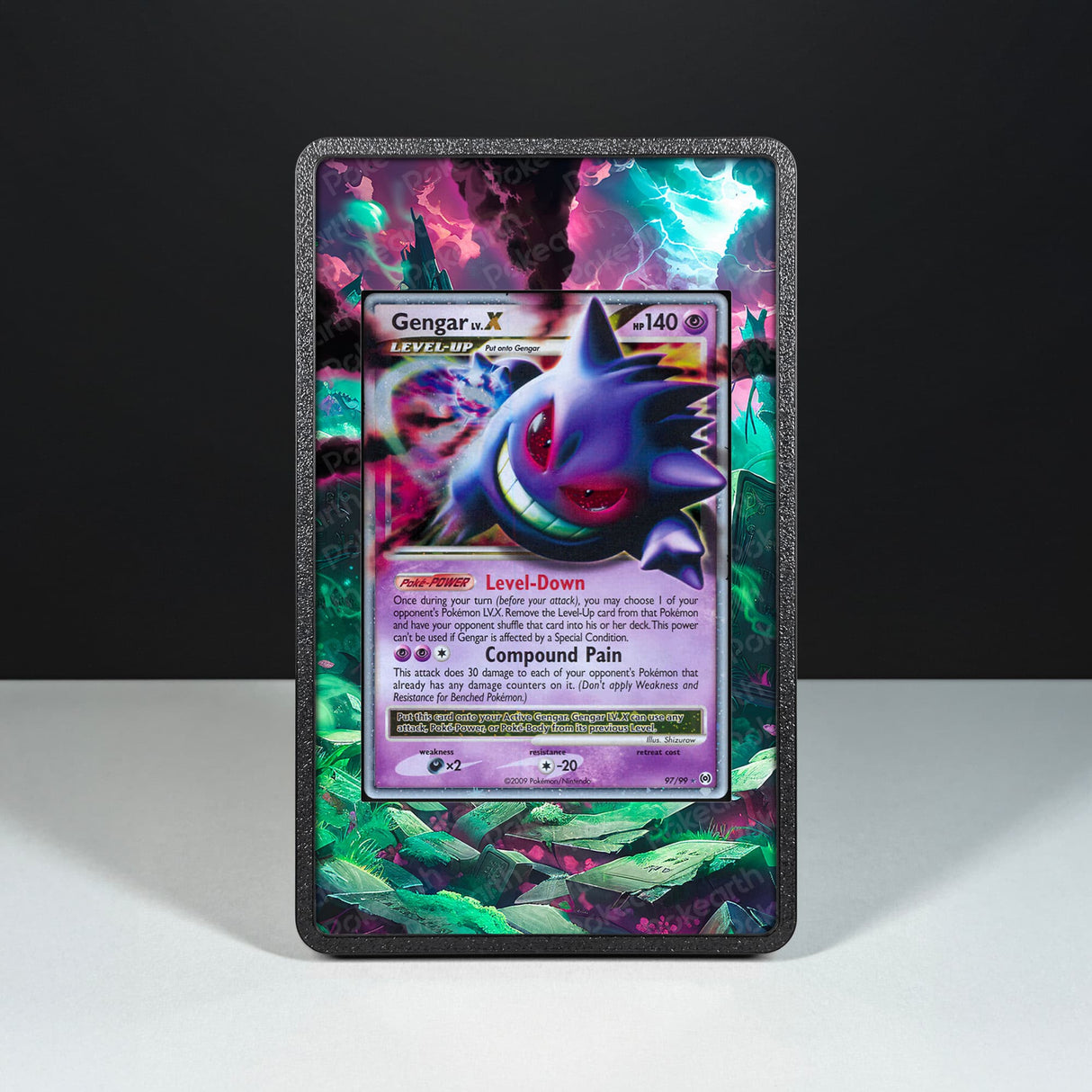 Gengar Lv.X 97/99 - Custodia con Artwork Esteso per Carte Pokémon - Display Case Extended Artwork Pokearth
