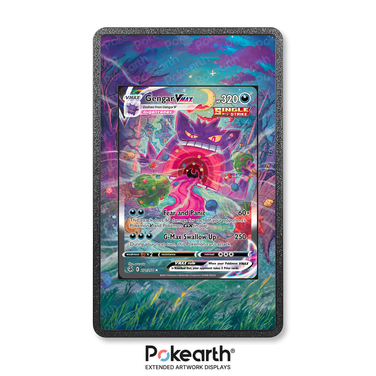 Gengar VMAX 271/264 - Custodia con Artwork Esteso per Carte Pokémon - Display Case Extended Artwork Pokearth
