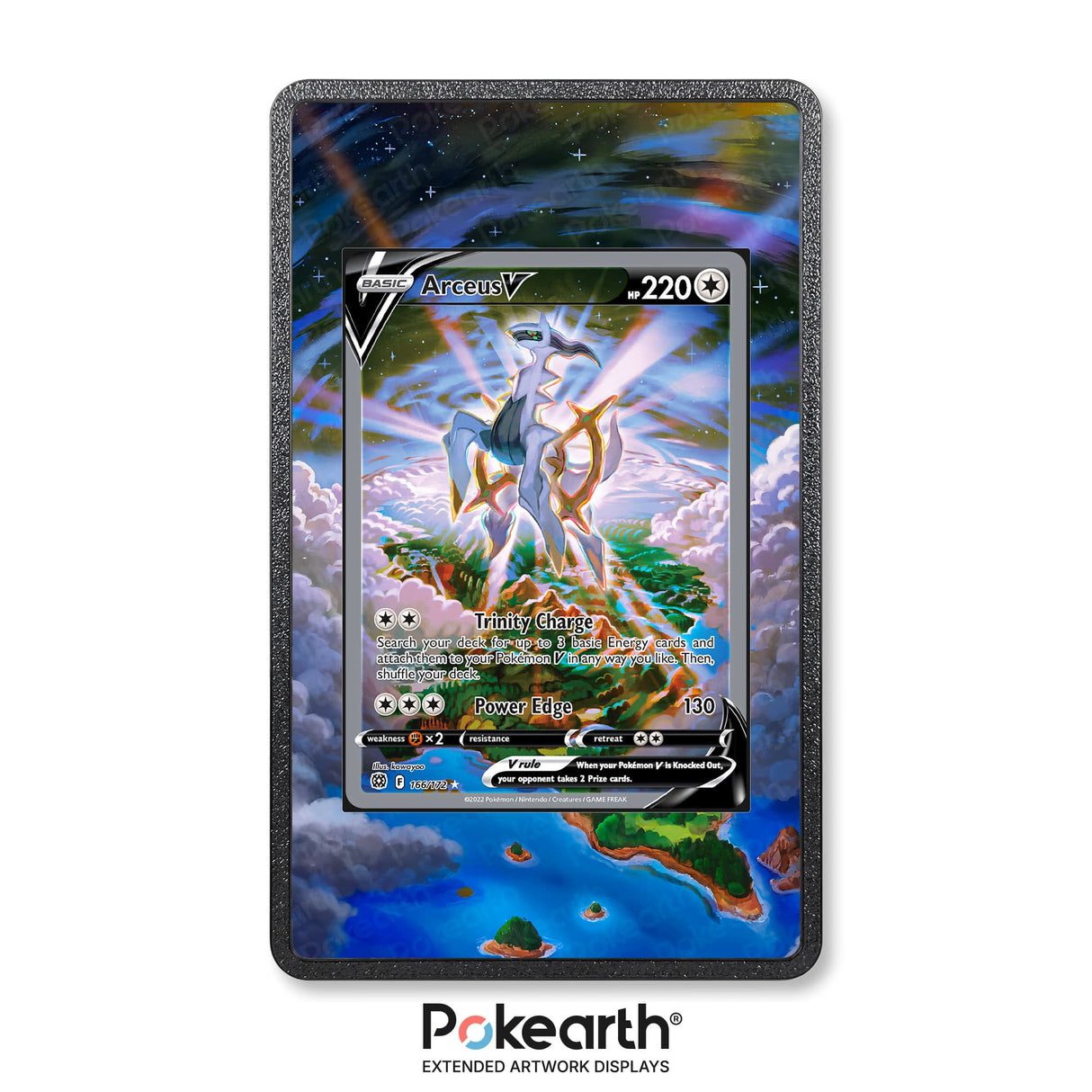 Arceus V 166/172 - Custodia con Artwork Esteso per Carte Pokémon - Display Case Extended Artwork Pokearth