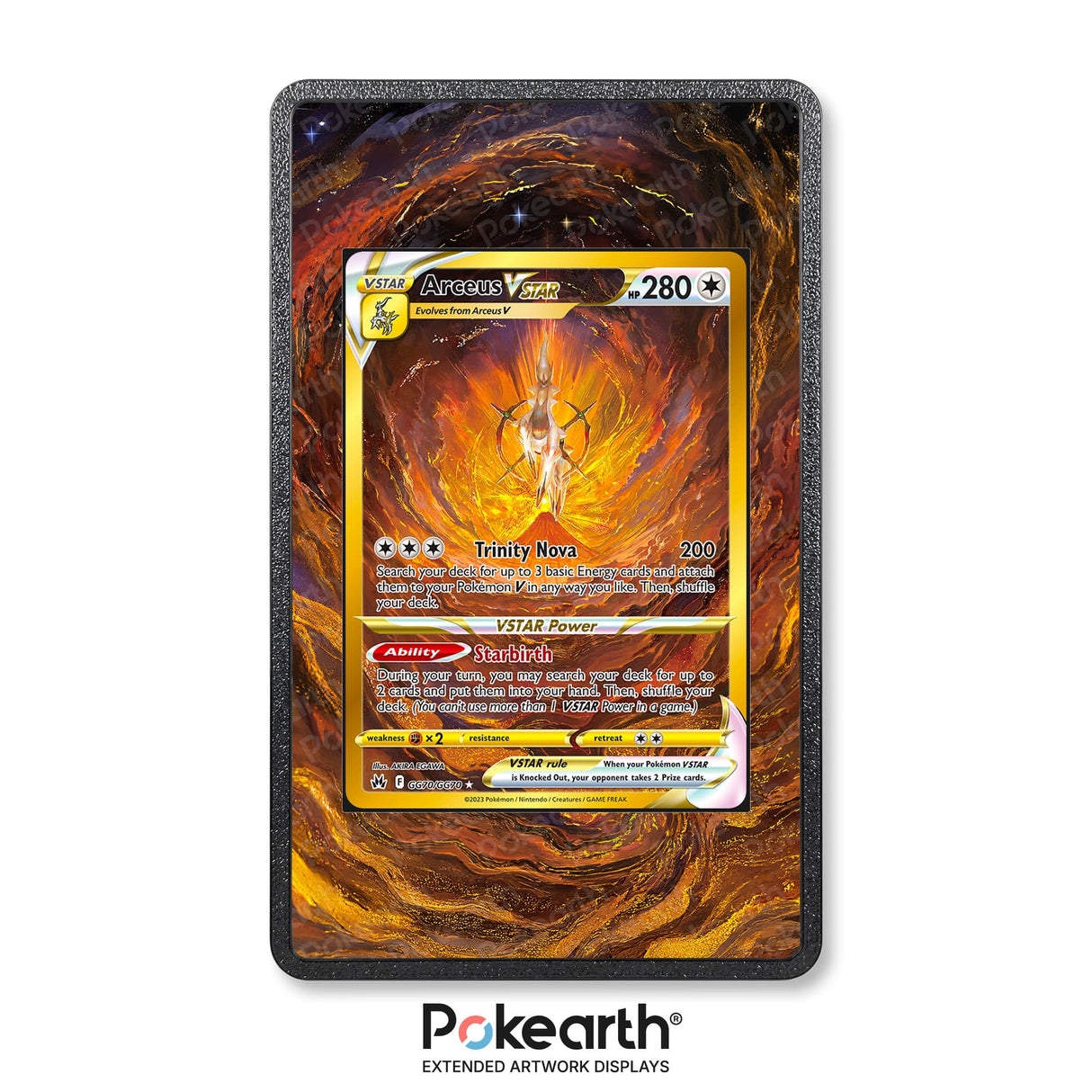 Arceus V ASTRO GG70/GG70 - Custodia con Artwork Esteso per Carte Pokémon - Display Case Extended Artwork Pokearth