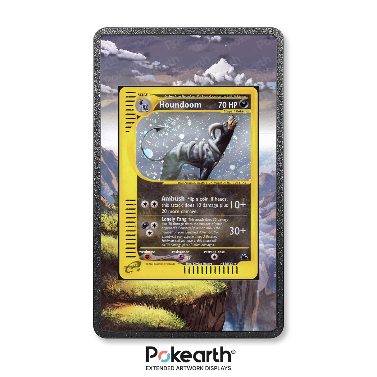 Houndoom H11/H32 - Custodia con Artwork Esteso per Carte Pokémon - Display Case Extended Artwork Pokearth