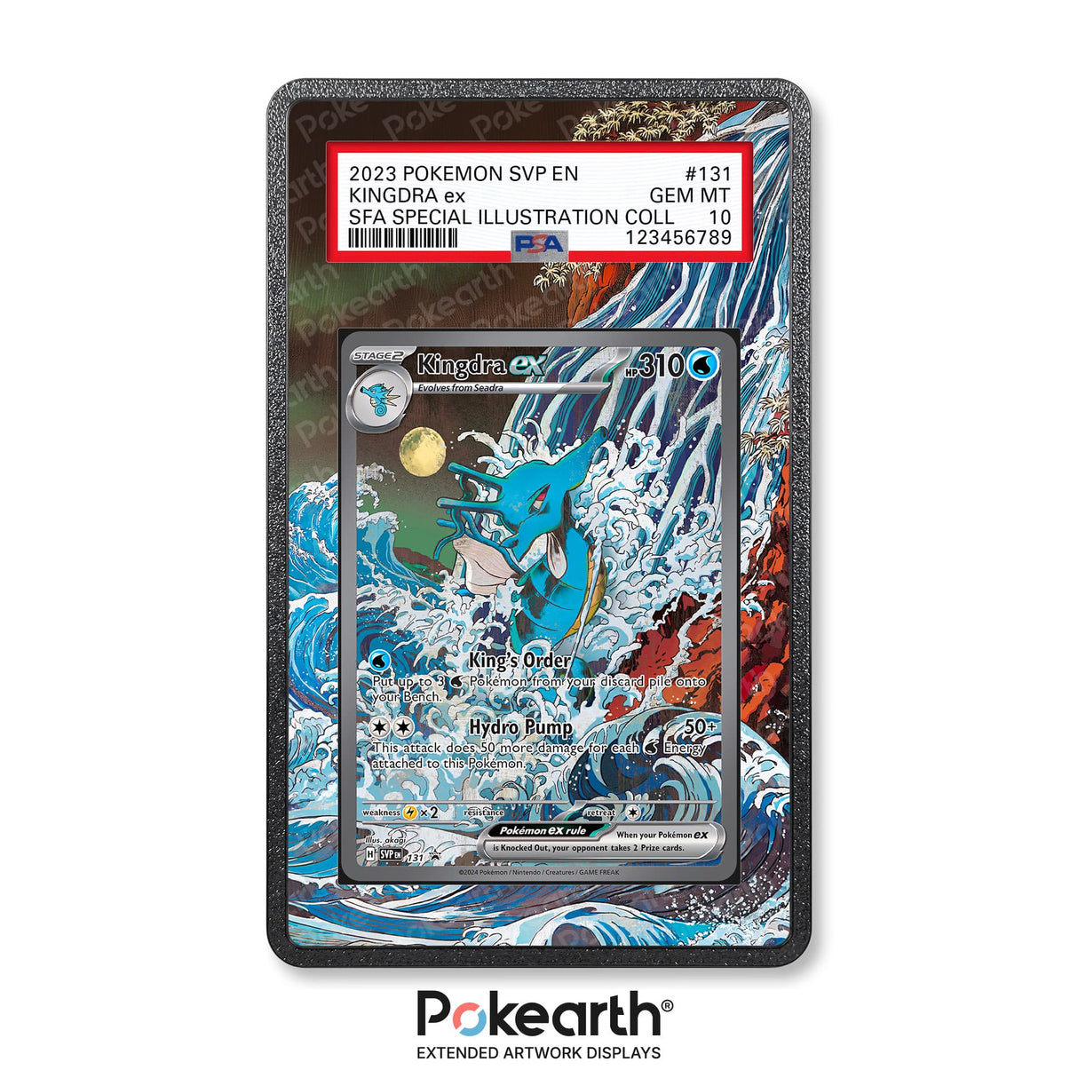 Kingdra ex SVP 131 - Graded Card Extended Artwork Display Case - Display Case Extended Artwork Pokearth