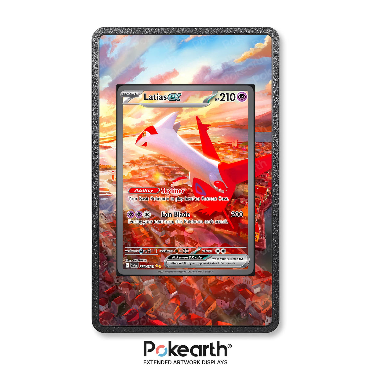 Latias ex 239/191 - Custodia con Artwork Esteso per Carte Pokémon - Display Case Extended Artwork Pokearth