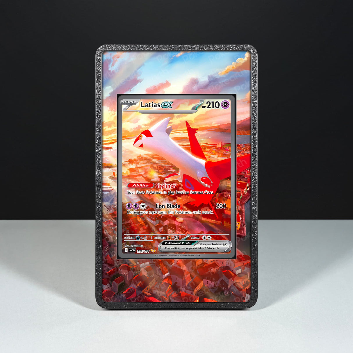 Latias ex 239/191 - Custodia con Artwork Esteso per Carte Pokémon - Display Case Extended Artwork Pokearth