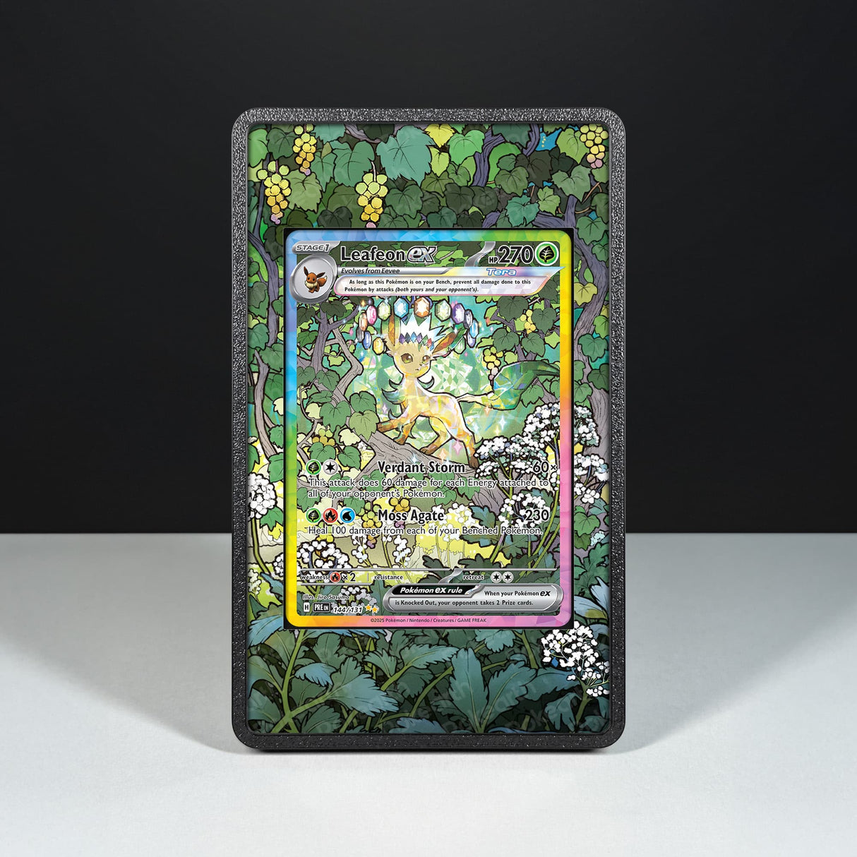 Leafeon ex 144/131 - Custodia con Artwork Esteso per Carte Pokémon - Display Case Extended Artwork Pokearth