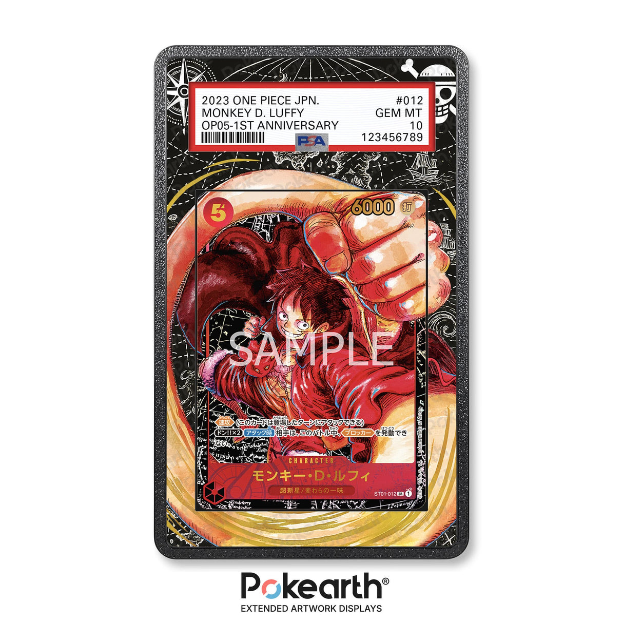 Monkey D. Luffy ST01-012 - Graded Card Extended Artwork Display Case - Display Case Extended Artwork Pokearth