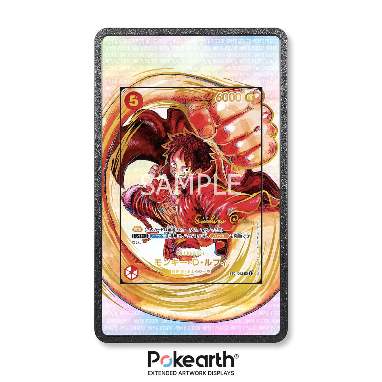 Monkey D. Luffy ST01-012 Signed - Custodia con Artwork Esteso per Carte One Piece - Display Case Extended Artwork Pokearth