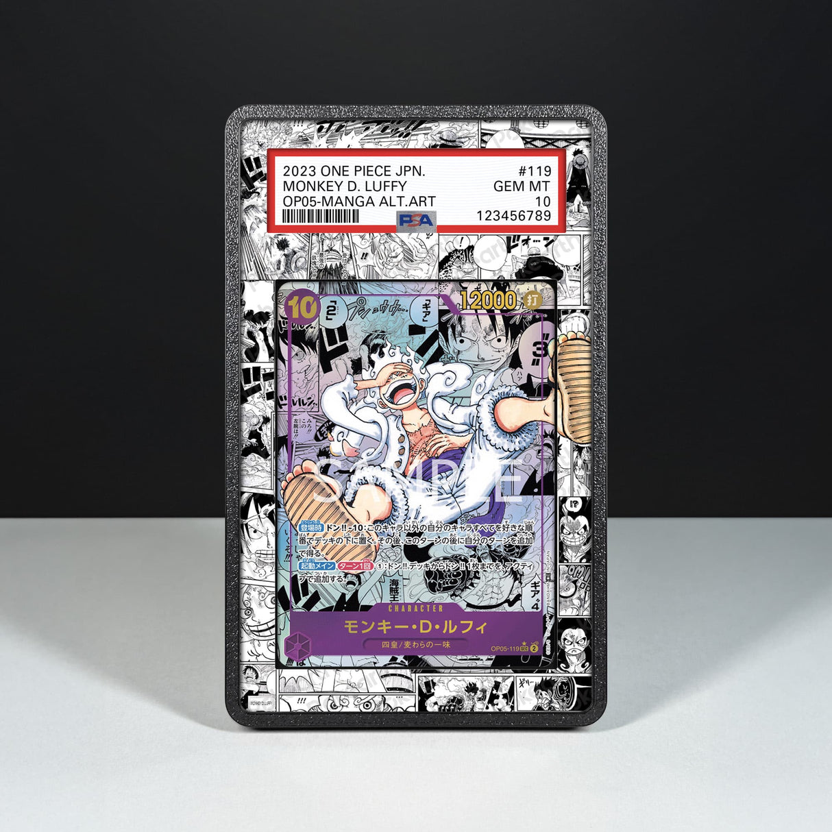 Monkey D. Luffy OP05-119 Manga - Graded Card Extended Artwork Display Case - Display Case Extended Artwork Pokearth