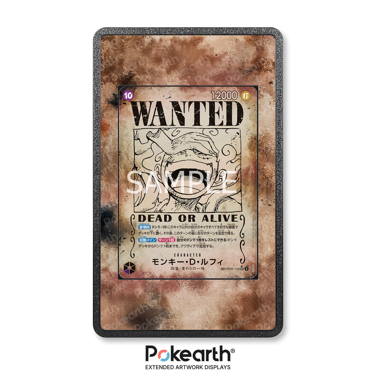 Monkey D. Luffy OP05-119 Wanted - Custodia con Artwork Esteso per Carte One Piece - Display Case Extended Artwork Pokearth
