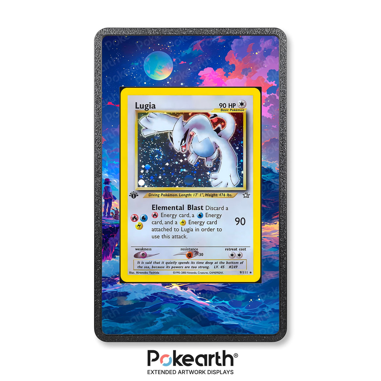 Lugia 9/111 - Custodia con Artwork Esteso per Carte Pokémon - Display Case Extended Artwork Pokearth