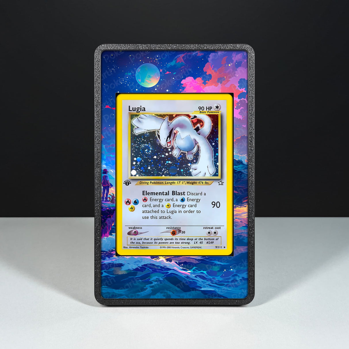Lugia 9/111 - Custodia con Artwork Esteso per Carte Pokémon - Display Case Extended Artwork Pokearth