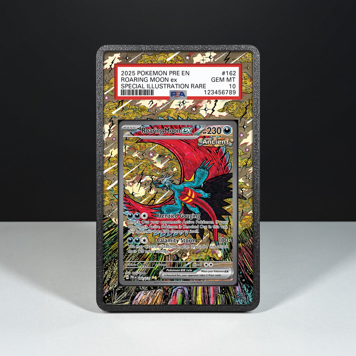 Roaring Moon ex 162/131 - Graded Card Extended Artwork Display Case - Display Case Extended Artwork Pokearth