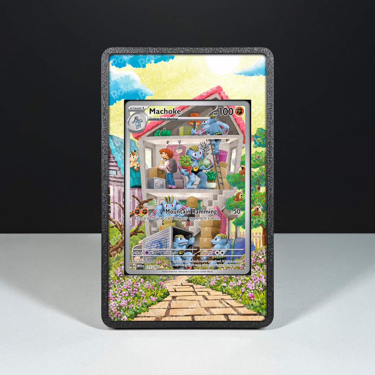 Machamp 177/165 - Custodia con Artwork Esteso per Carte Pokémon - Display Case Extended Artwork Pokearth