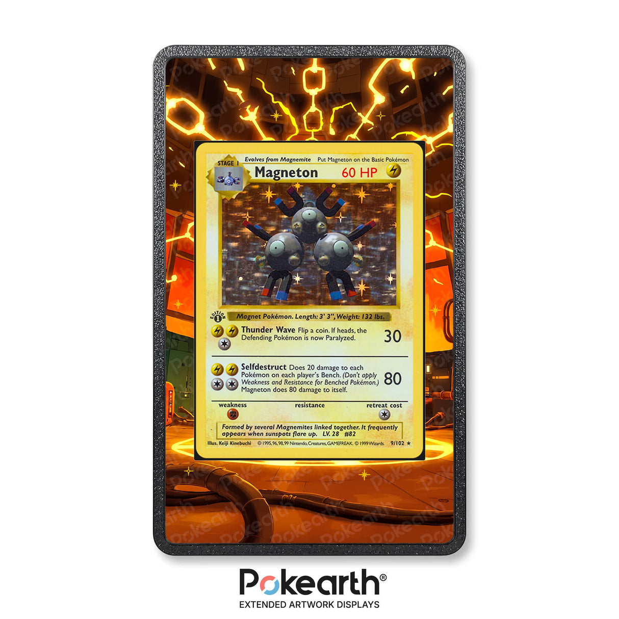 Magneton 9/102 - Custodia con Artwork Esteso per Carte Pokémon - Display Case Extended Artwork Pokearth