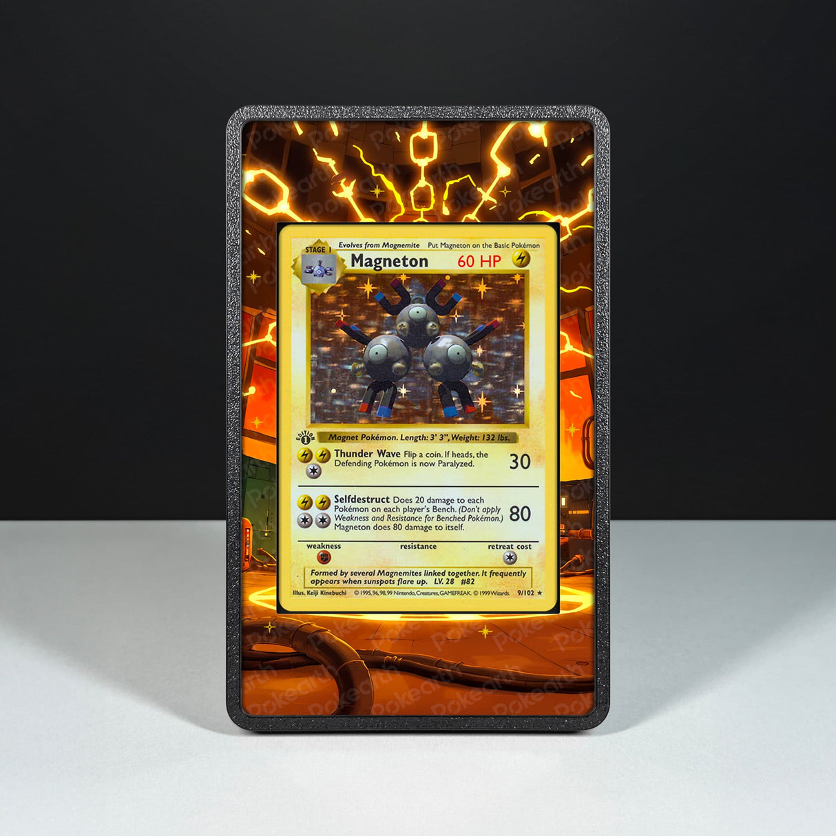 Magneton 9/102 - Custodia con Artwork Esteso per Carte Pokémon - Display Case Extended Artwork Pokearth