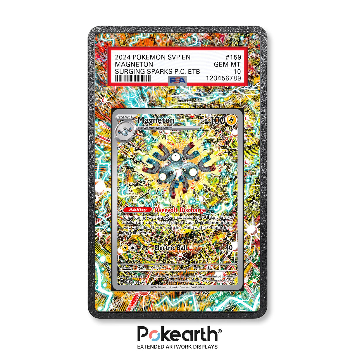 Magneton SVP 159 - Graded Card Extended Artwork Display Case - Display Case Extended Artwork Pokearth