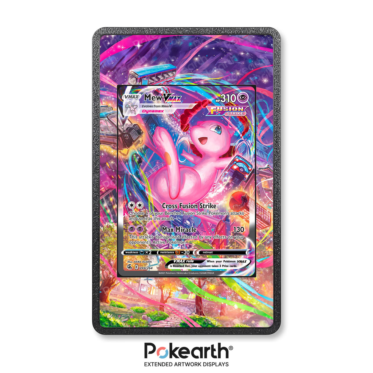 Mew VMAX 269/264 - Custodia con Artwork Esteso per Carte Pokémon - Display Case Extended Artwork Pokearth