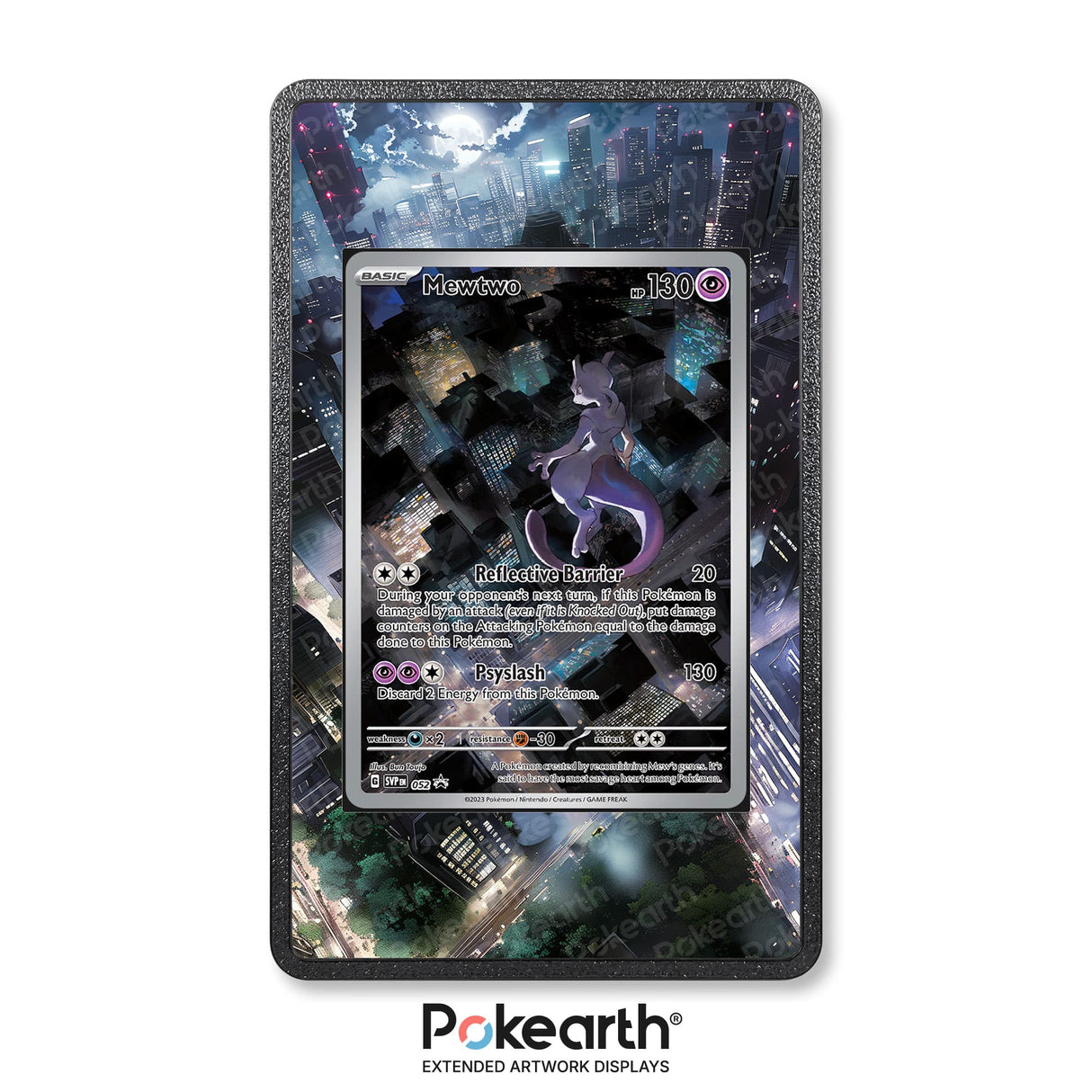 Mewtwo SVP 052 - Custodia con Artwork Esteso per Carte Pokémon - Display Case Extended Artwork Pokearth