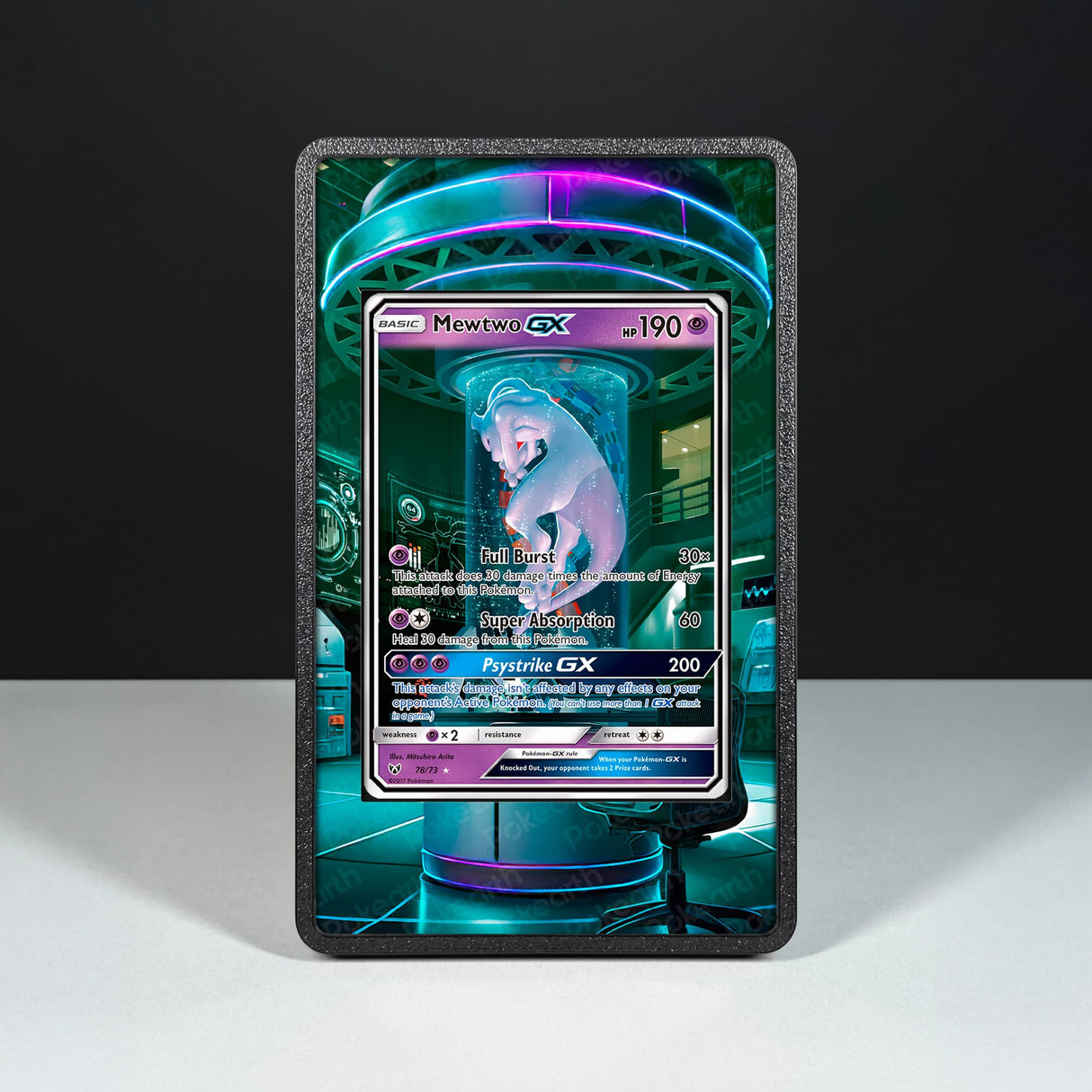 Mewtwo GX 78/73 - Custodia con Artwork Esteso per Carte Pokémon - Display Case Extended Artwork Pokearth