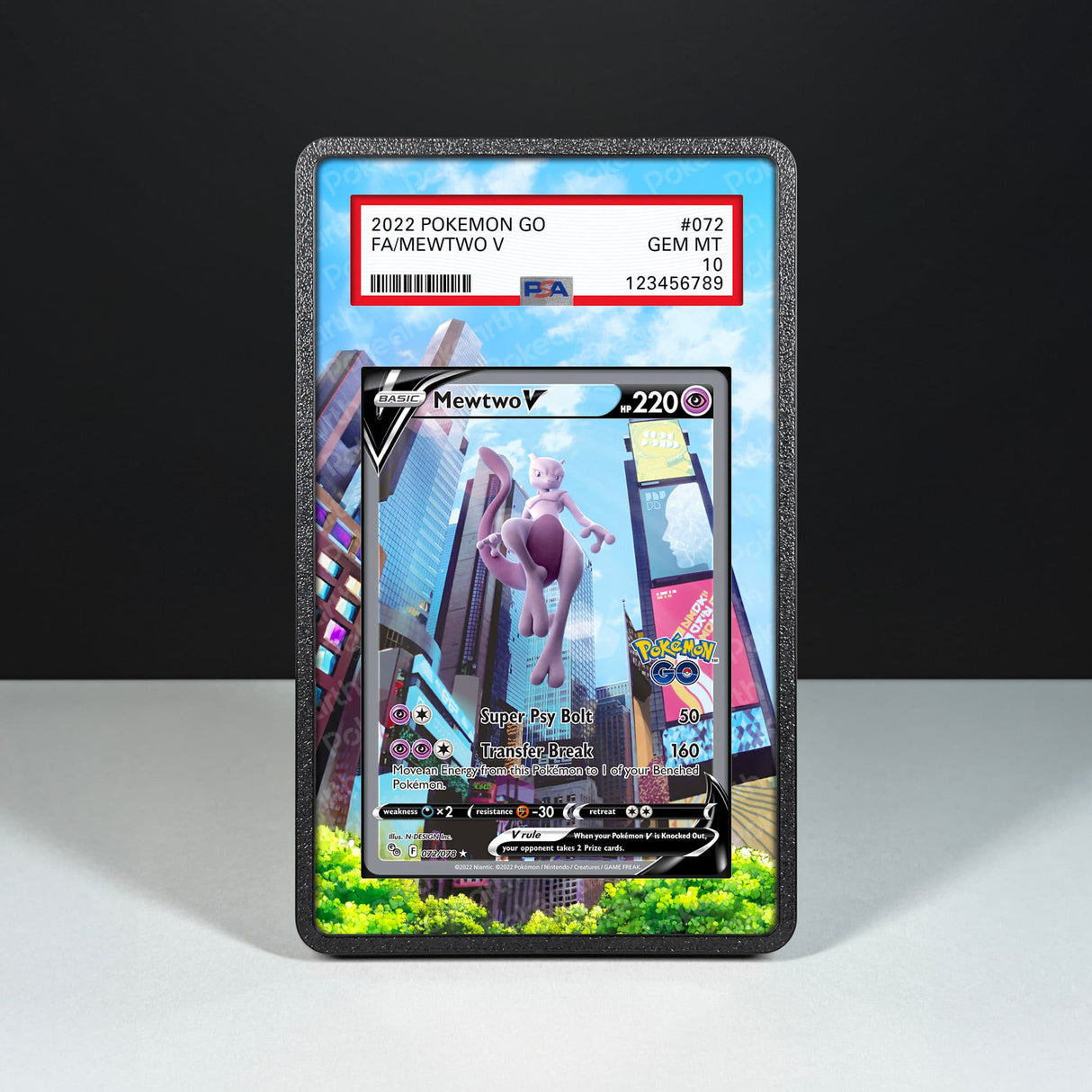 Mewtwo V 072/078 - Graded Card Extended Artwork Display Case - Display Case Extended Artwork Pokearth