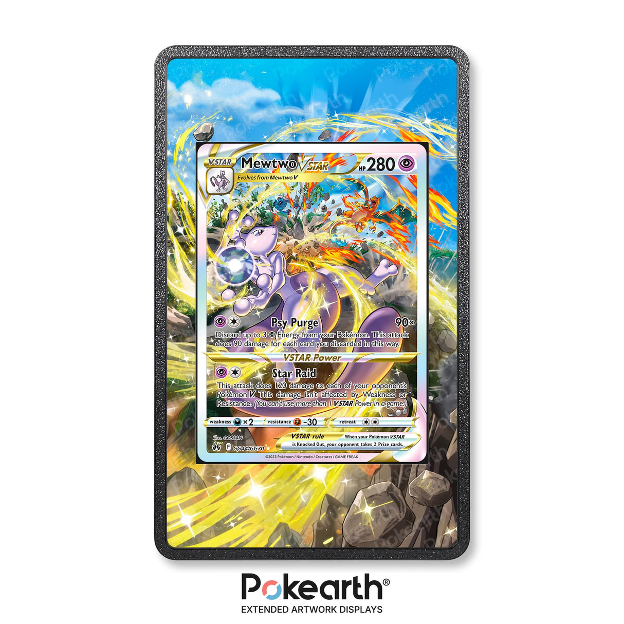 Mewtwo V ASTRO GG44/GG70 - Custodia con Artwork Esteso per Carte Pokémon - Display Case Extended Artwork Pokearth