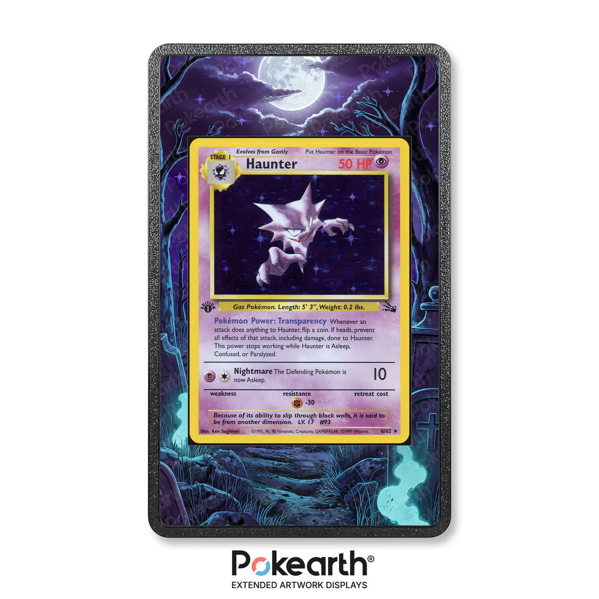 Haunter 6/62 - Custodia con Artwork Esteso per Carte Pokémon - Display Case Extended Artwork Pokearth