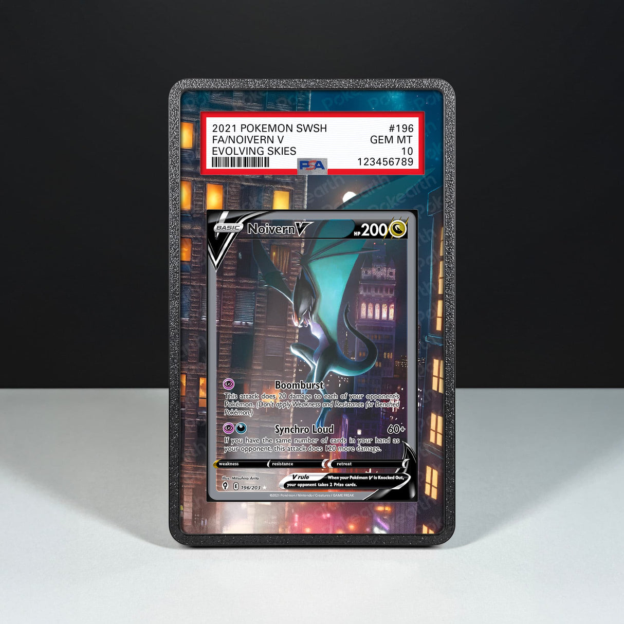 Noivern V 196/203 - Graded Card Extended Artwork Display Case - Display Case Extended Artwork Pokearth