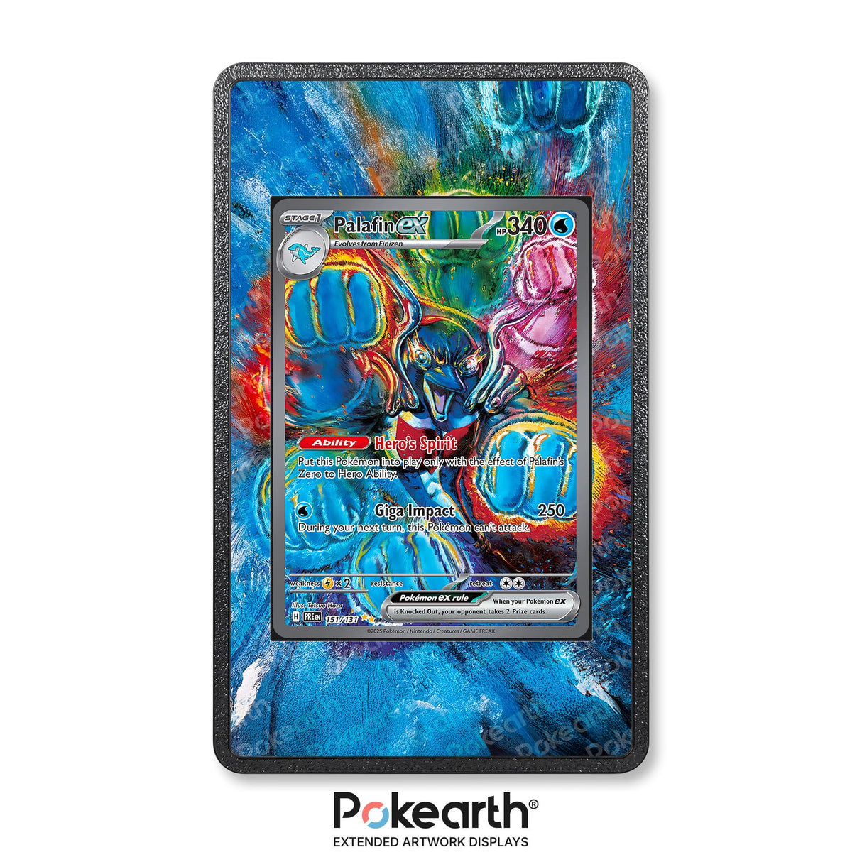 Palafin ex 151/131 - Custodia con Artwork Esteso per Carte Pokémon - Display Case Extended Artwork Pokearth