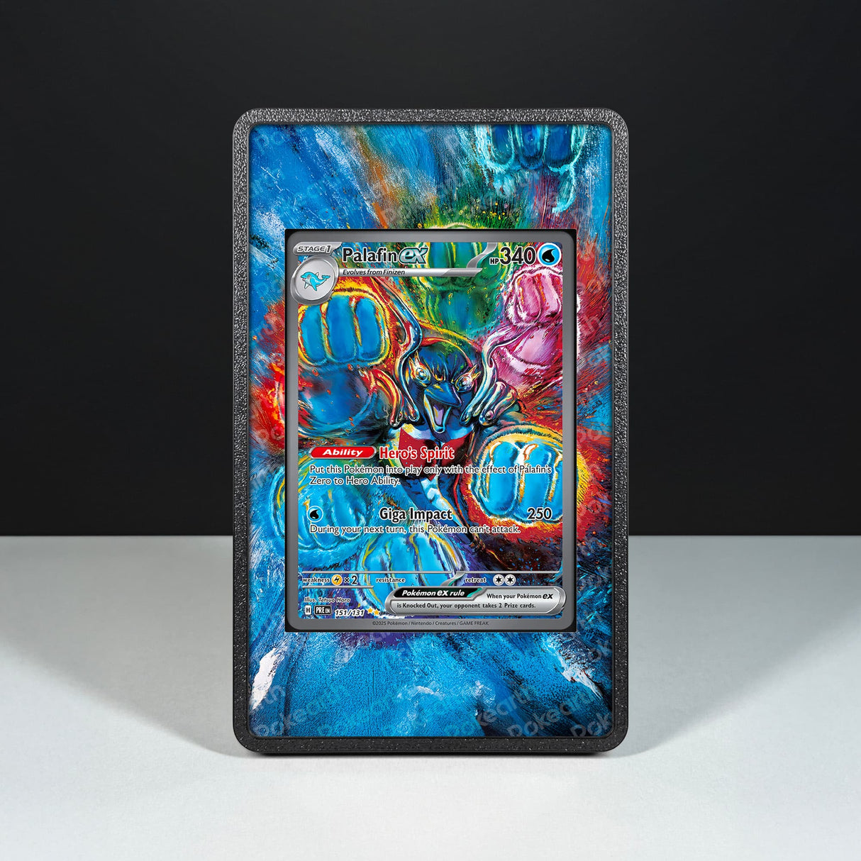 Palafin ex 151/131 - Custodia con Artwork Esteso per Carte Pokémon - Display Case Extended Artwork Pokearth