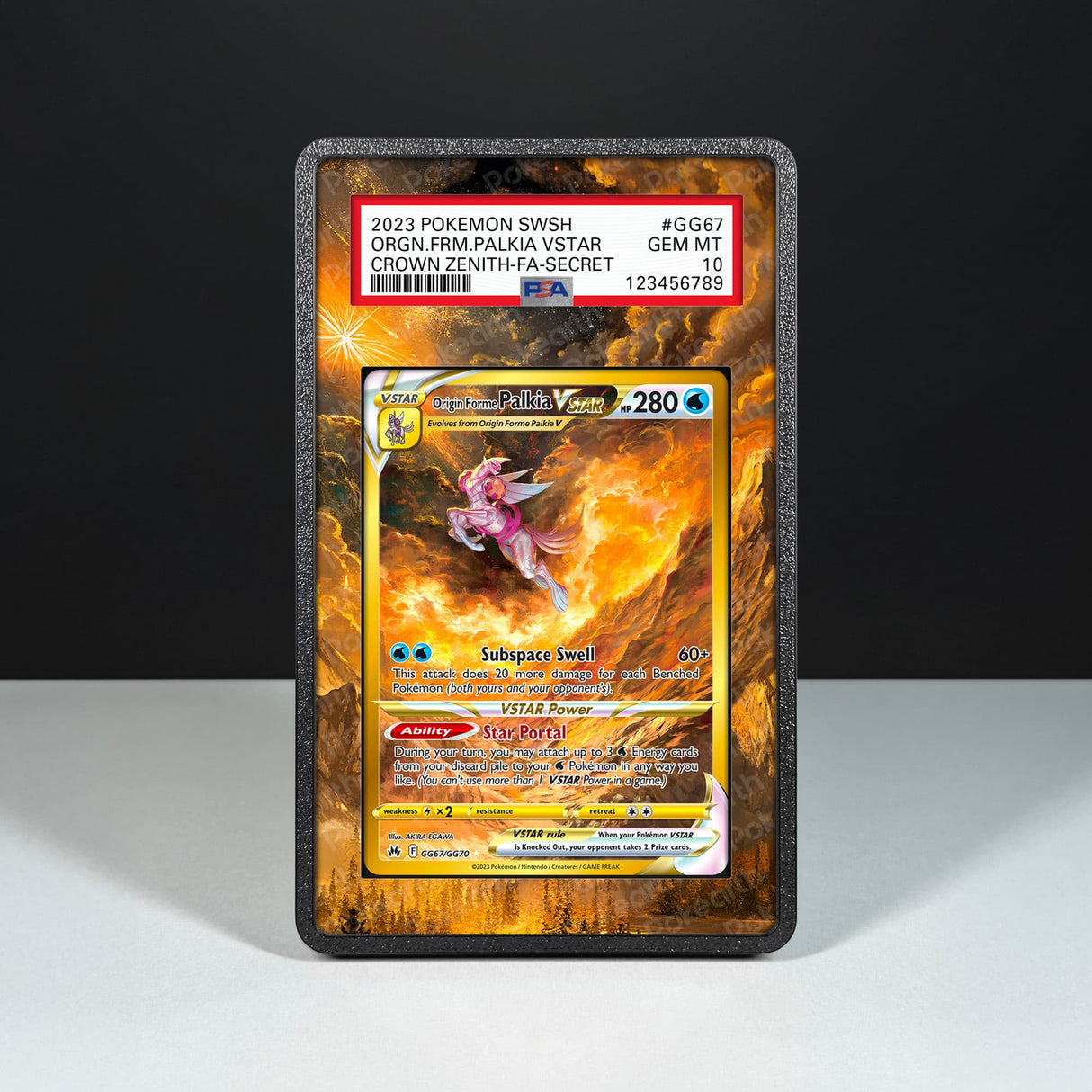 Palkia V STAR GG67/GG70 - Graded Card Extended Artwork Display Case - Display Case Extended Artwork Pokearth