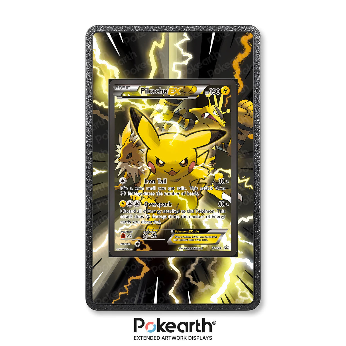 Pikachu XY124 - Custodia con Artwork Esteso per Carte Pokémon - Display Case Extended Artwork Pokearth