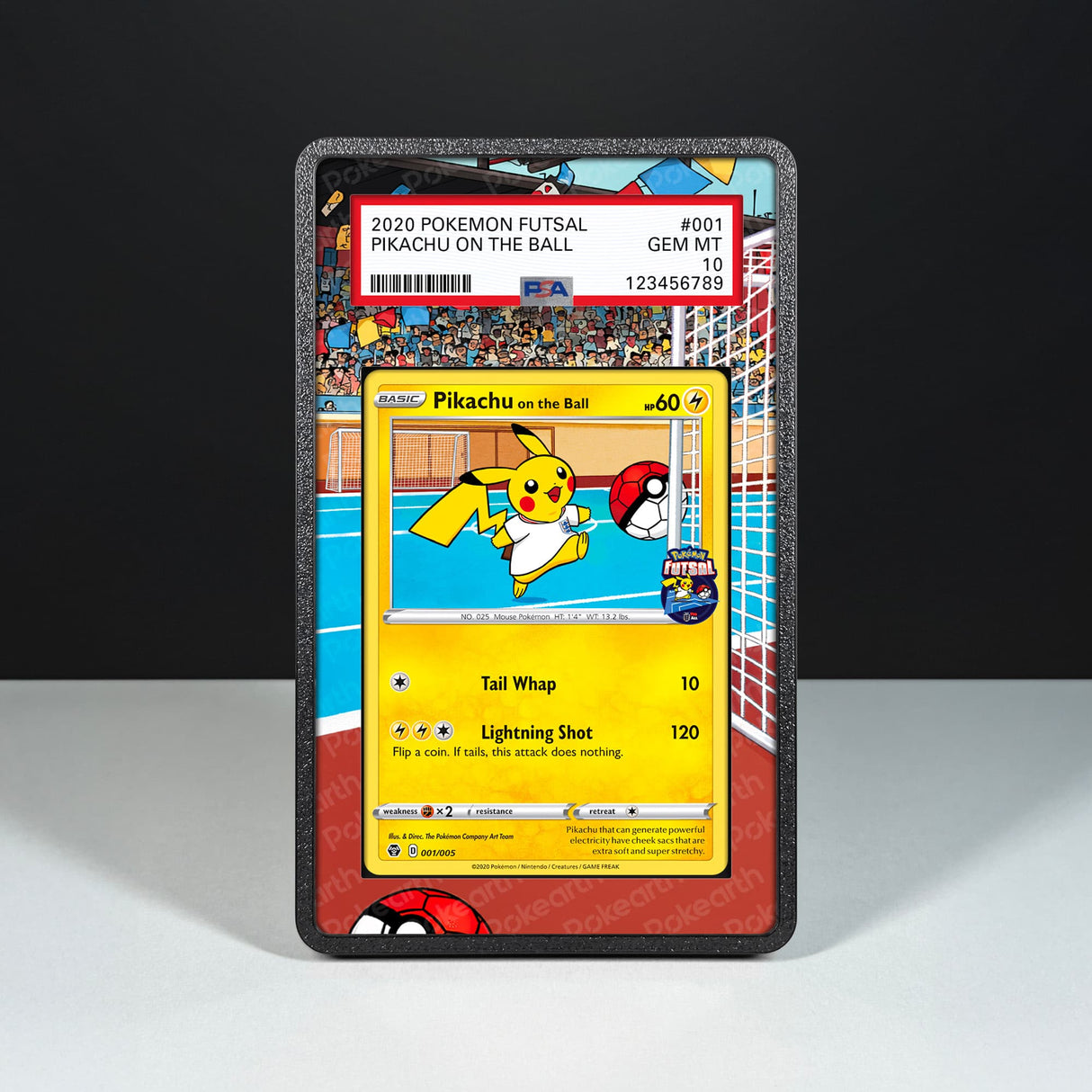 Pikachu 001/005 - Graded Card Extended Artwork Display Case - Display Case Extended Artwork Pokearth