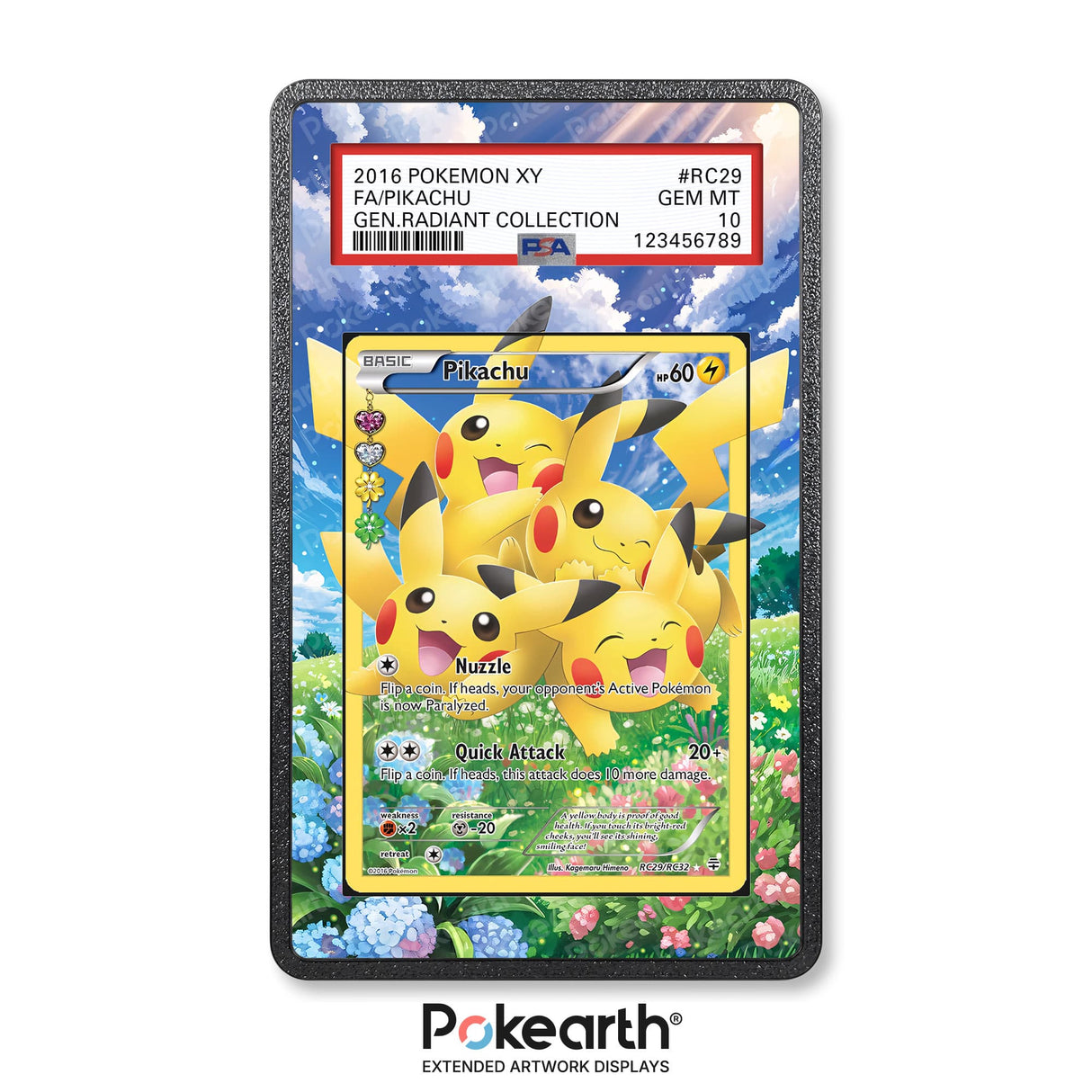 Pikachu RC29/RC32 - Graded Card Extended Artwork Display Case - Display Case Extended Artwork Pokearth