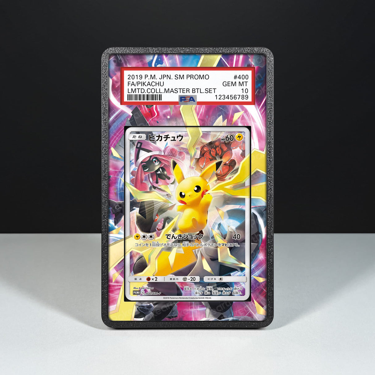 Pikachu 400/SM-P - Graded Card Extended Artwork Display Case - Display Case Extended Artwork Pokearth