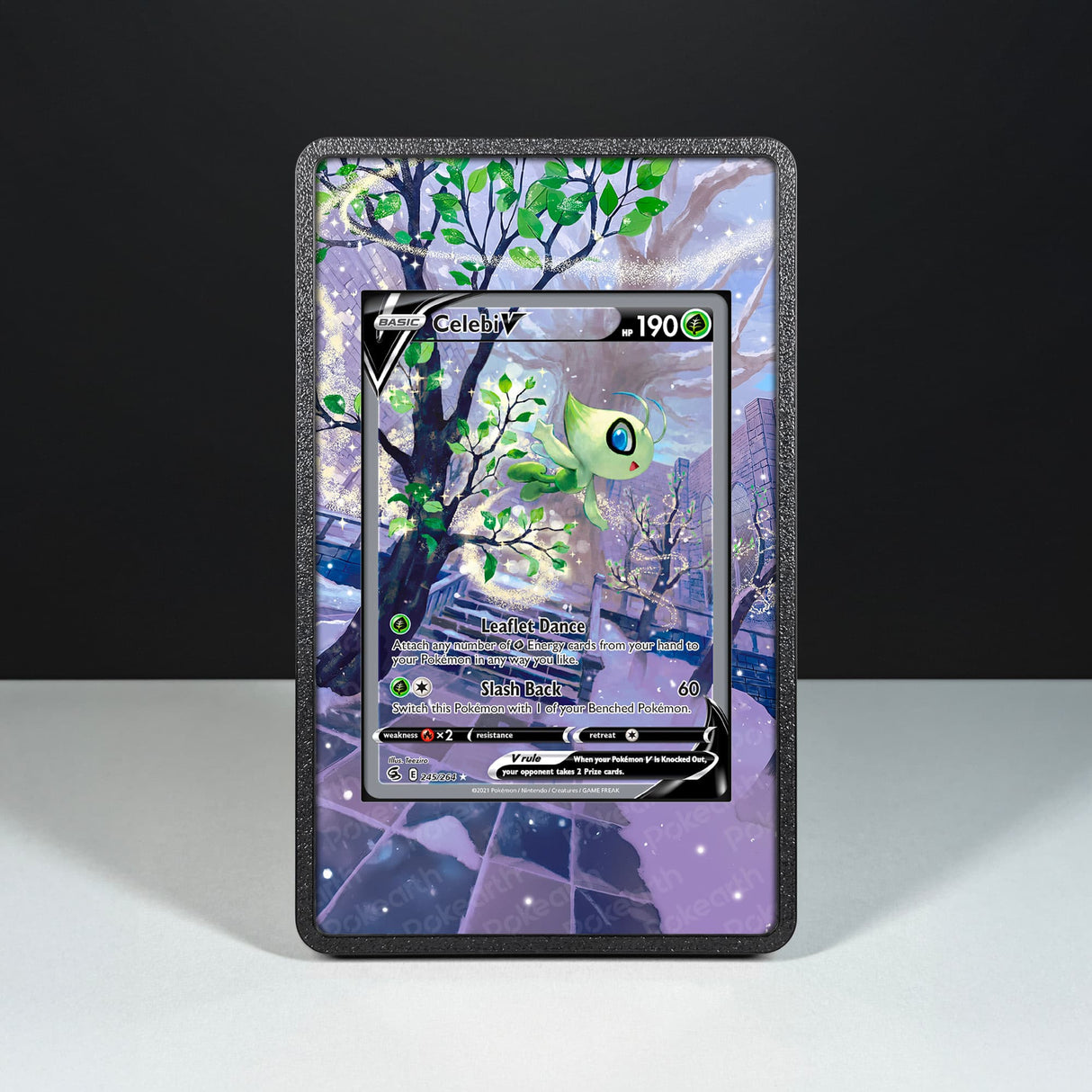 Celebi V 245/264 - Custodia con Artwork Esteso per Carte Pokémon - Display Case Extended Artwork Pokearth